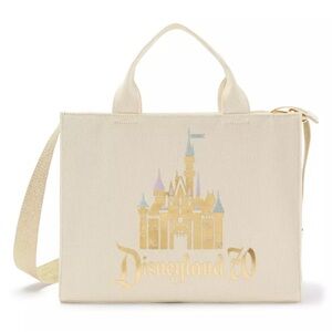 Sleeping Beauty Castle Woven Tote Disneyland 70th Anniversary